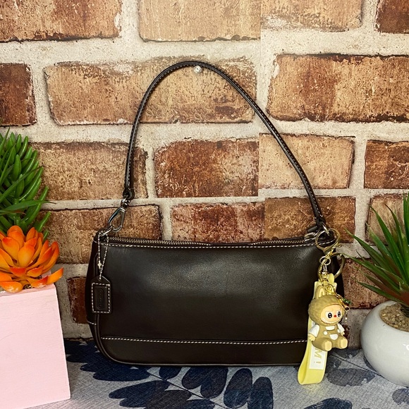Coach VTG❤️‍🔥chocolate 🍫 Demi HamptonShoulder Bag 💼 D13-7785